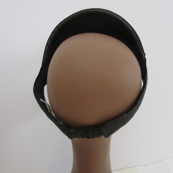 Fun Black Visor Brim Cap Hat Baseball Silk Flowers - Picture 4 of 9